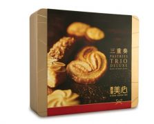 香港进口特产美心三重奏礼盒装331g鸡蛋卷甜心酥曲奇什锦饼干 果仁甜心曲奇 三种组合 精致礼盒装